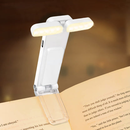 Rechargeable LED Book Light with USB for Night Reading – Portable Clip-On Bookmark Light for Bedtime Use