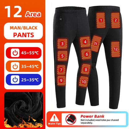 28-Zone Heated Thermal Underwear - Electric Heated Winter Sports Gear for Women