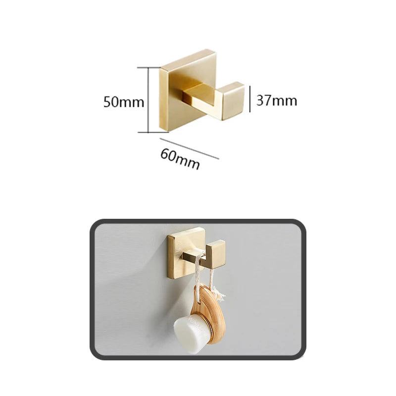 Hardware-Set aus gebürstetem Gold, 4-teilig