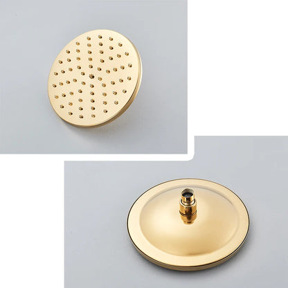 Contemporary Golden Bath & Shower Faucet - Single Handle, Rotatable Lifting Design