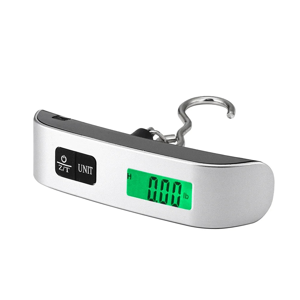 50kg/110lb Digital LCD Portable Luggage Scale with Strap - Travel Weight Measurement Tool