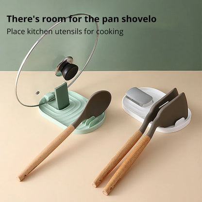 Foldable Pot Lid & Spatula Storage Rack - Non-Slip, Multifunctional Silicone Kitchen Organizer in Nordic Style