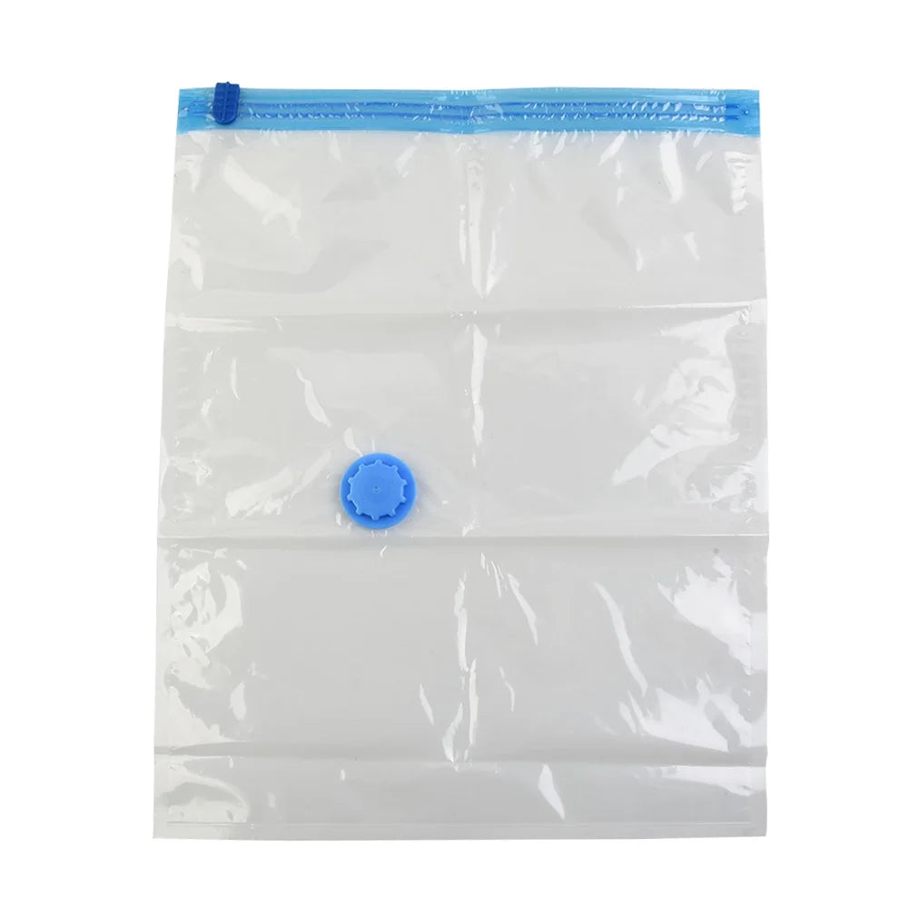 Vacuum Compression Storage Bags with Valve - Large Size for Towels, Clothes, Blankets