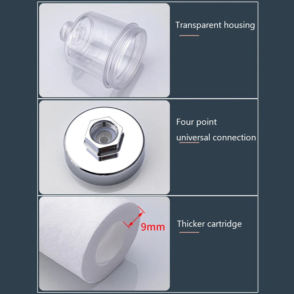 طقم تنقية مياه الصنبور العالمي - فلتر قطن PP عالي الكثافة للمطبخ والحمام والدش