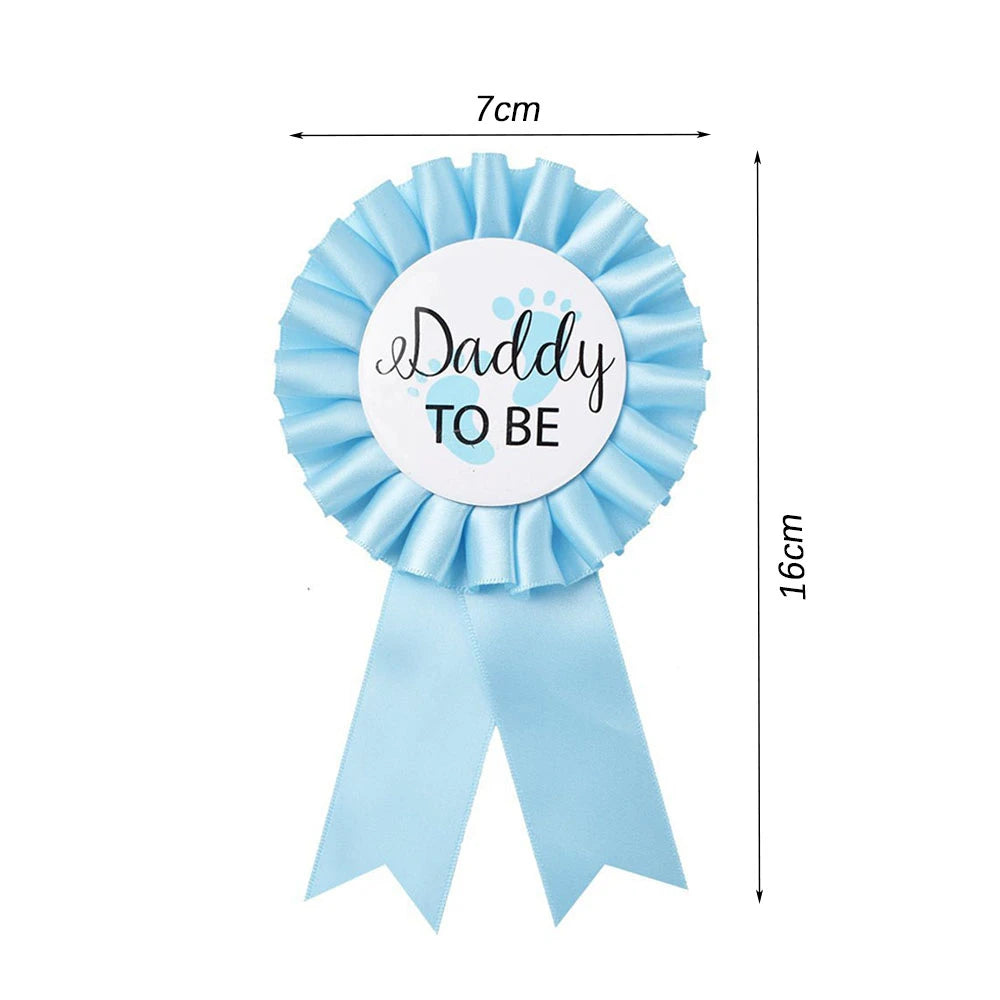 Mommy Badge & Strap Set for Baby Showers – Gender Reveal & First Birthday Party Decorations