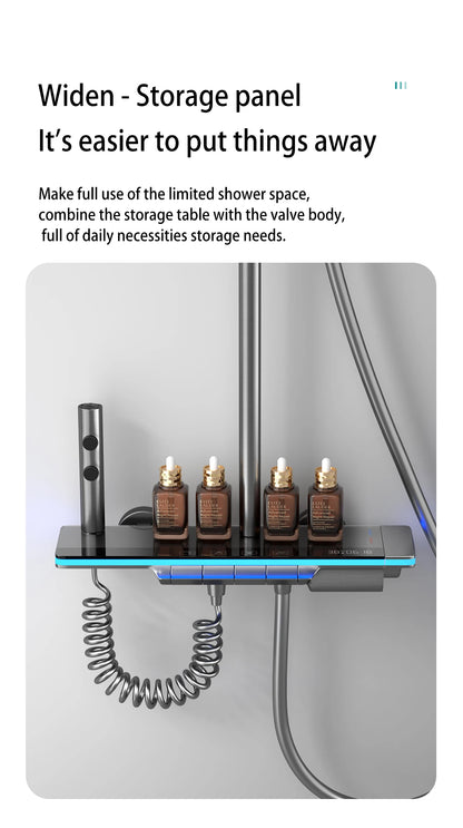 Luxuriöses, intelligentes digitales Duschsystem mit LED-Anzeige und Thermostat