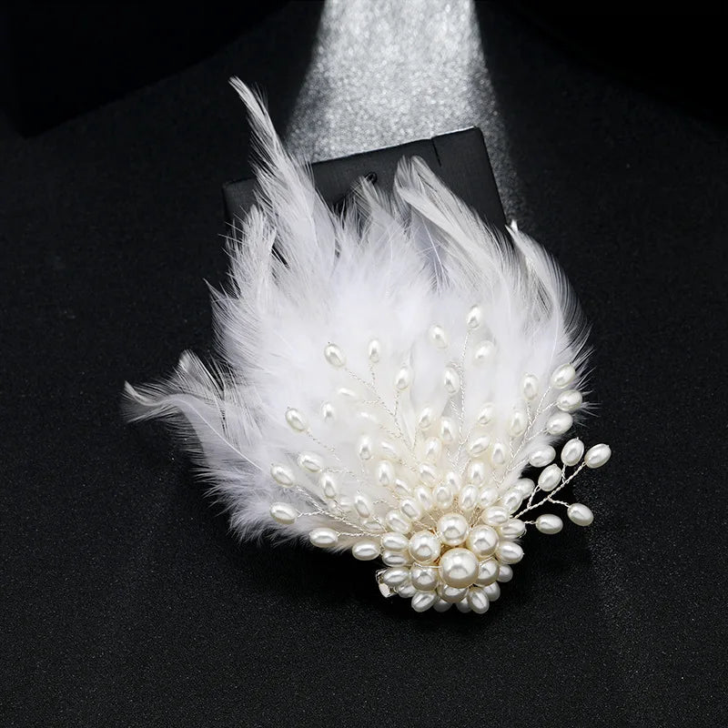 Elegant Korean-Style Pearl Brooch for Women – Classic Office Suit and Coat Accessory