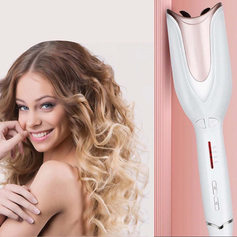 Automatic Ceramic Rotating Air Curling Wand – Magic Hair Curler & Styler