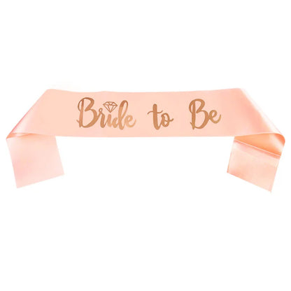 Bridal Shower Set: Bride-to-Be Veil, Satin Sash, Hairband, and Tattoo Stickers – Complete Bachelorette Party Decorations