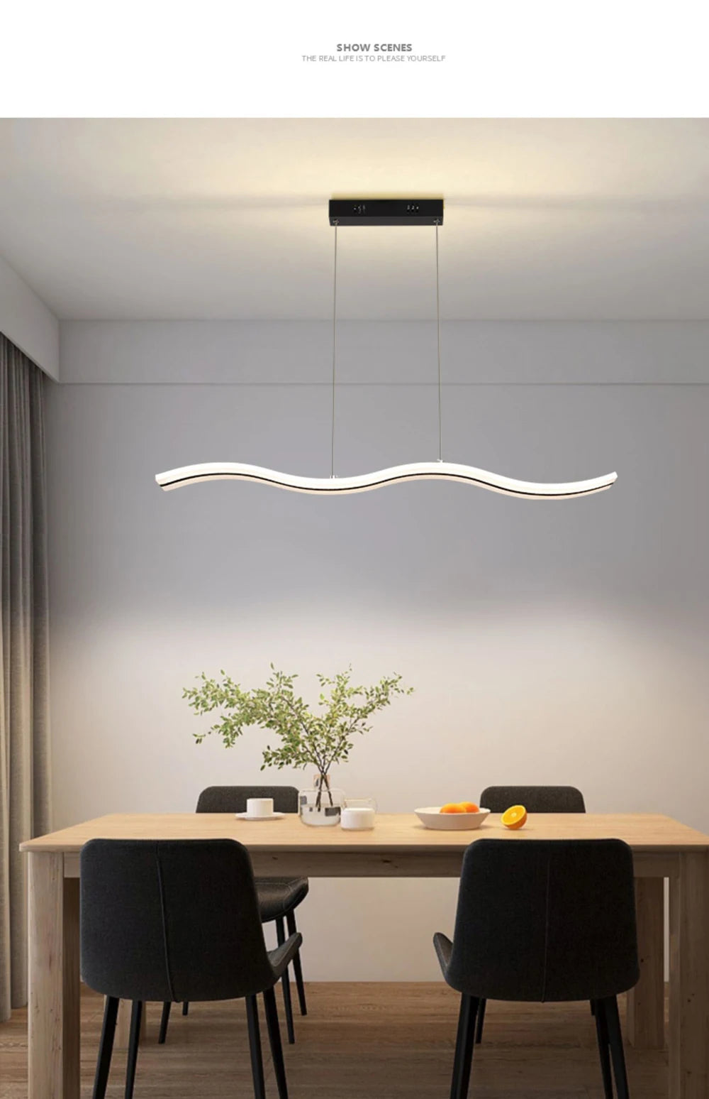 Nordic Modern LED Pendant Chandelier – Stylish Lighting for Dining Rooms, Living Areas, Restaurants, Kitchens, and Offices