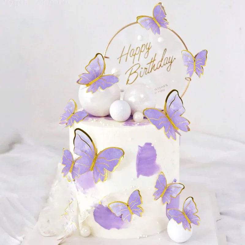 Handgefertigte Schmetterlings-Kuchendekorationen – perfekt für Geburtstage, Hochzeiten, Babypartys und mehr.