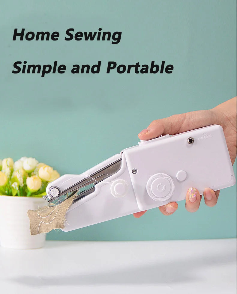 Compact Cordless Electric Sewing Machine – Portable Mini Sewing Kit for Quick Repairs and DIY Apparel