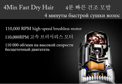 Super Hair Dryer 220V with Leafless Design and Negative Ion Technology for Enhanced Personal Hair Care and Styling