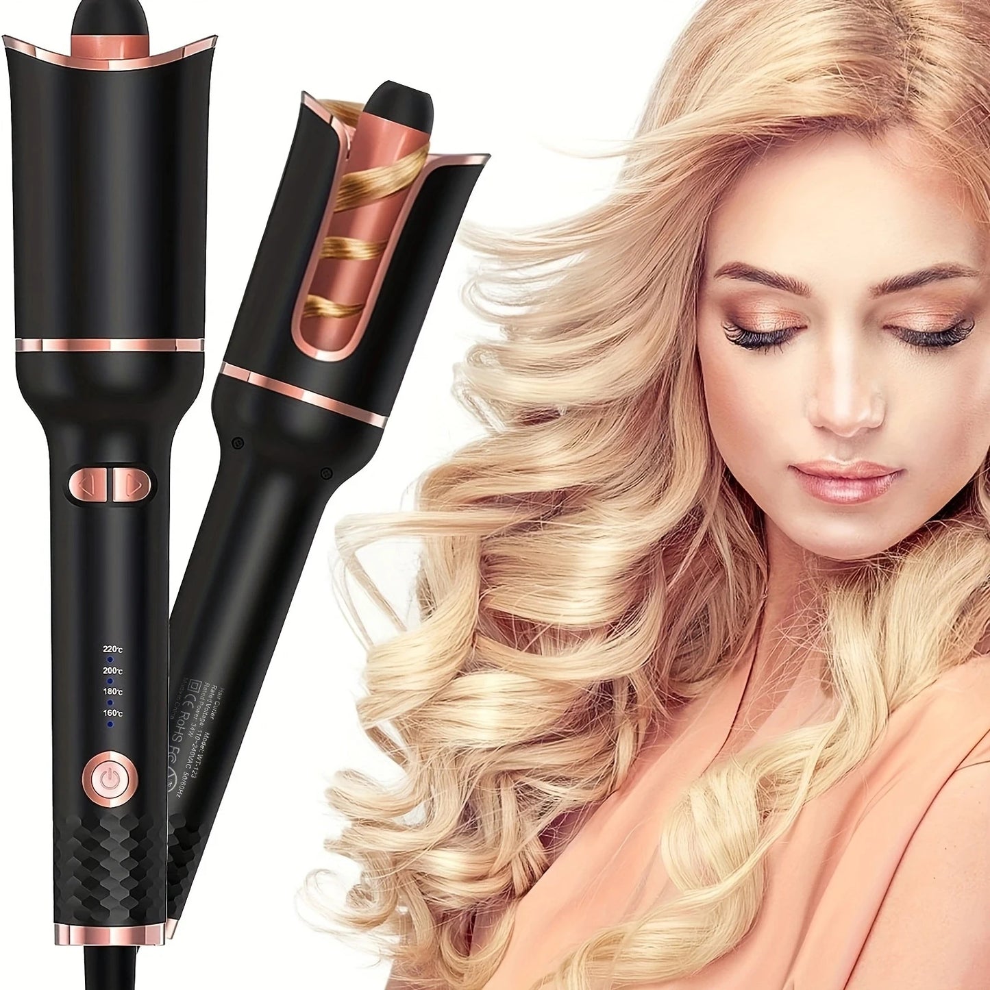 Auto Rotating Ceramic Hair Curler – Air Spin Wand Styler for Effortless Curls