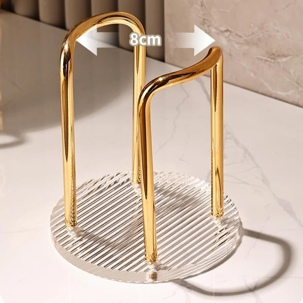 Elegant Cup Dispenser Rack with Extended Stand - Premium Storage Solution for Tea and Coffee Mugs