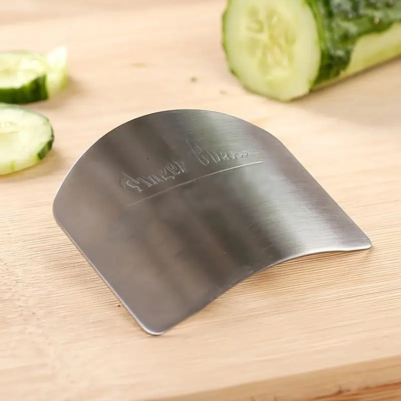 Stainless Steel Finger Guard for Safe Vegetable Cutting - 1 to 3 Piece