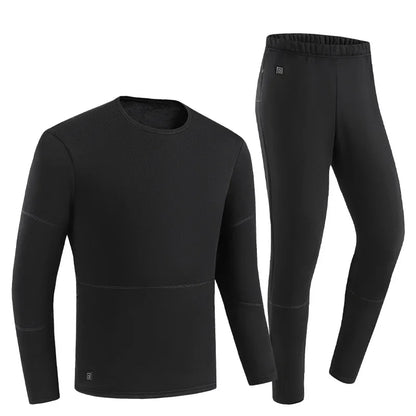 28-Zone Heated Thermal Underwear - Electric Heated Winter Sports Gear for Men