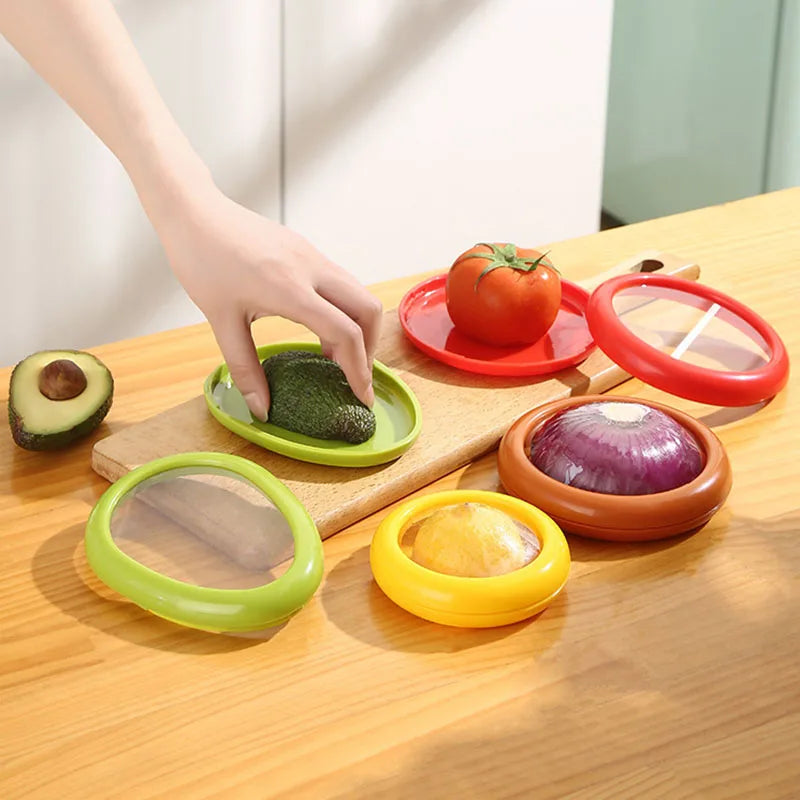 Reusable Silicone Fruit & Vegetable Storage Box with Transparent Seal for Freshness