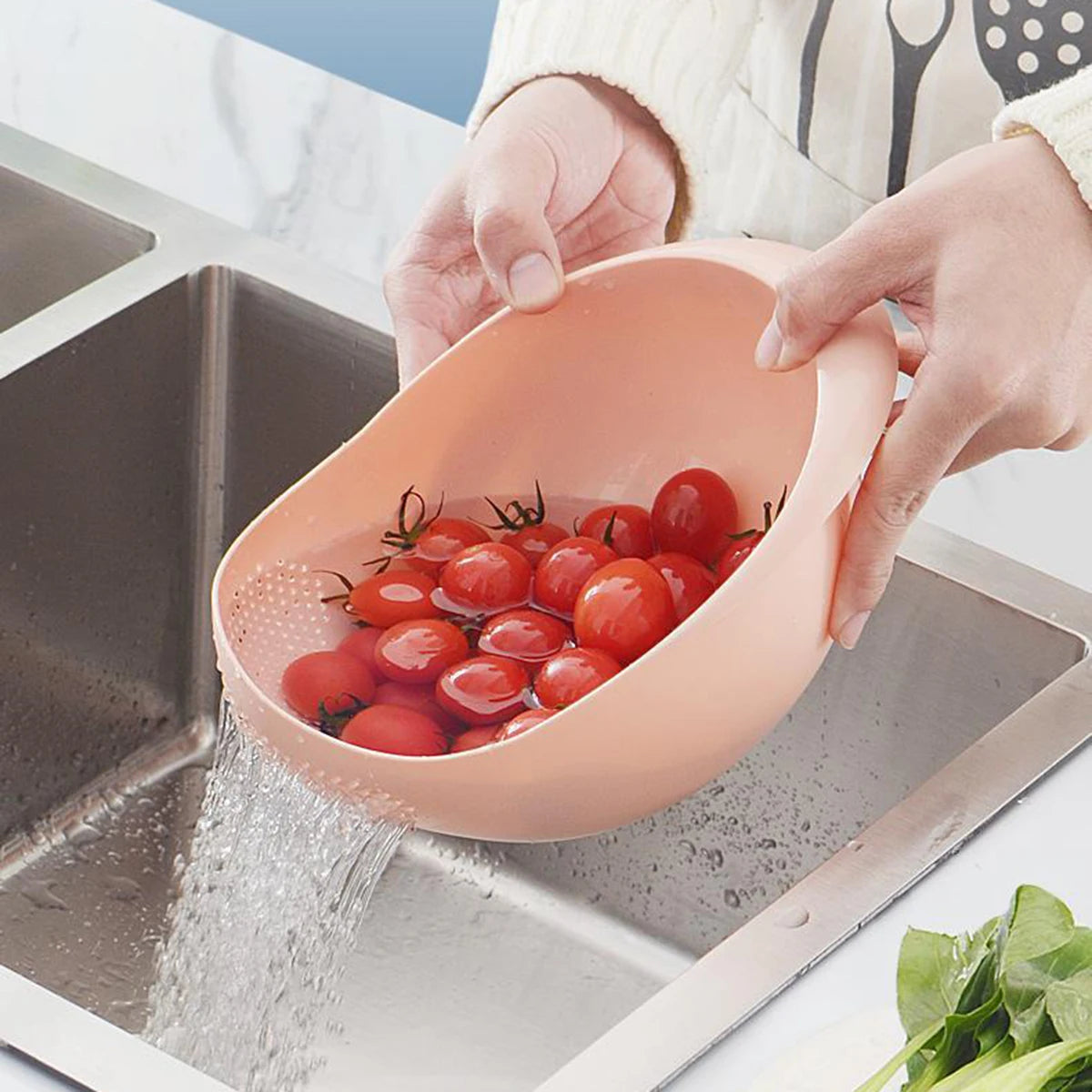 Multi-Purpose Rice Drainage Basket & Fruit and Vegetable Sieve - High-Quality Kitchen Tool for Efficient Food Preparation