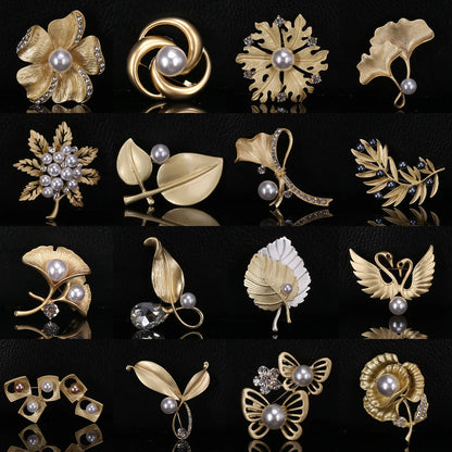 Vintage Topa Palace Flower Brooch Pin - Matte Finish, Trendy Plant Design for Men and Women, Ideal Gift for Coats and Jackets