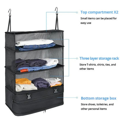 Hanging Travel Organizer & Packing Cubes Set