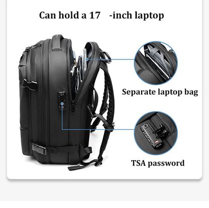 Erweiterbarer 17-Zoll-Laptop-Rucksack für Männer