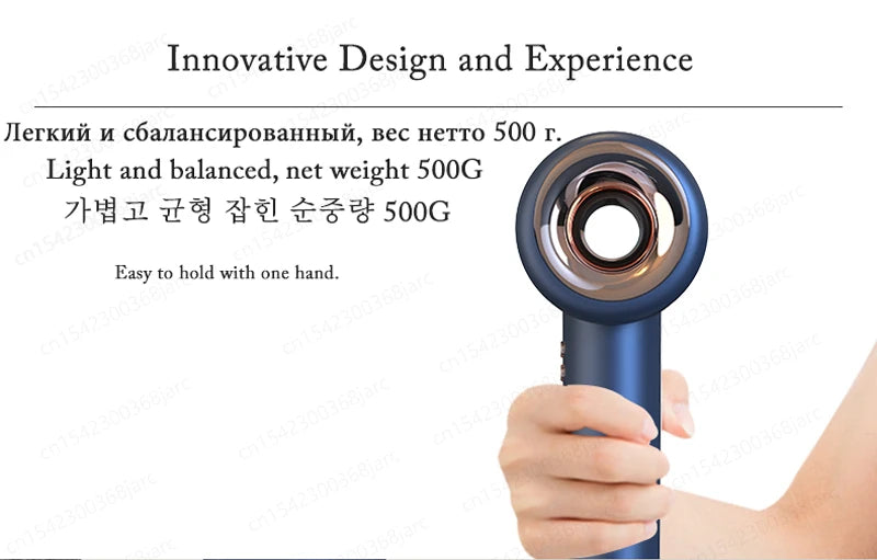 Super Hair Dryer 220V with Leafless Design and Negative Ion Technology for Enhanced Personal Hair Care and Styling