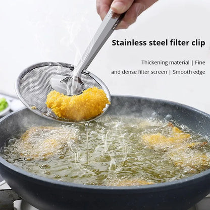 Stainless Steel Multi-functional Clip Colander Spoon