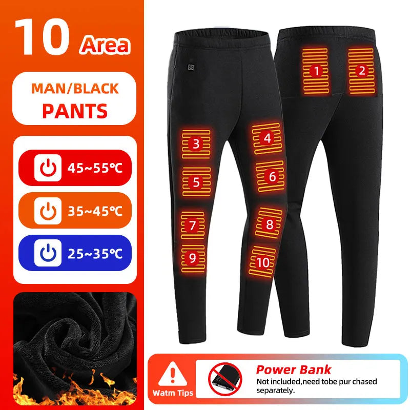 28-Zone Heated Thermal Underwear - Electric Heated Winter Sports Gear for Women