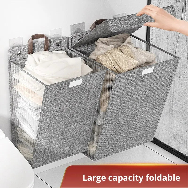 1pc Foldable Mesh Laundry Hamper