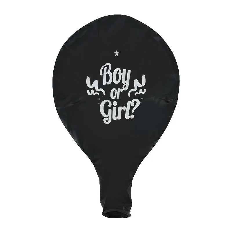 36'' riesiger schwarzer Latexballon mit blauem und rosa Konfetti – perfekte Dekoration für Babypartys oder Gender-Reveal-Partys