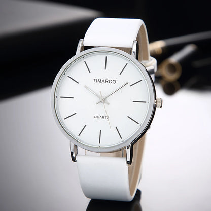 2023 Luxe Damen-Quarzuhr in Silber, minimalistisch – elegante Business-Uhr mit atmungsaktivem Leder und Stahl