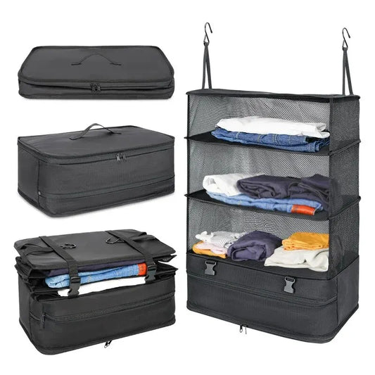 Hanging Travel Organizer & Packing Cubes Set