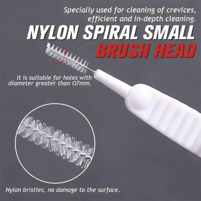 Micro Nylon Shower Cleaning Brush - 10 to 500 Pieces, Anti-Blocking Nozzle, Bathroom Cleaning Tool and Accessory