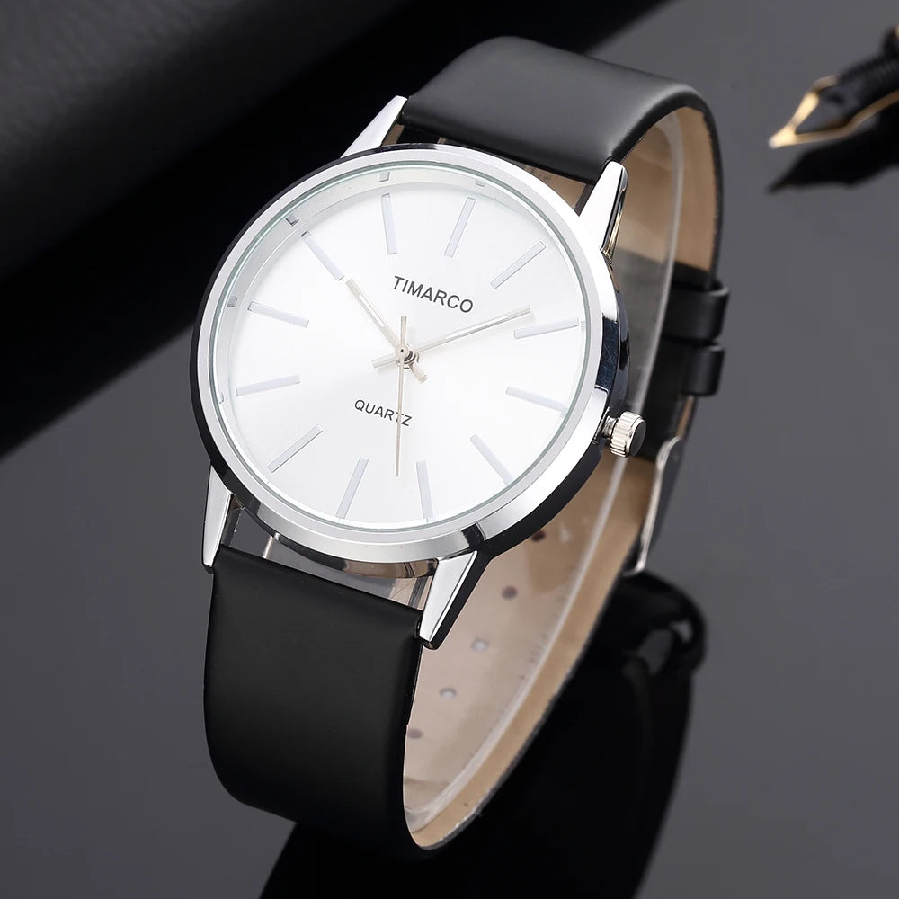 2023 Luxe Damen-Quarzuhr in Silber, minimalistisch – elegante Business-Uhr mit atmungsaktivem Leder und Stahl