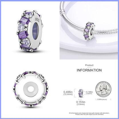 Abstandsperlen aus 925er Sterlingsilber in Katzenkrallen- und Schmetterlingsform – kompatibel mit Pandora-Armbändern – farbenfroher Zirkon – perfekt für selbstgemachten Schmuck