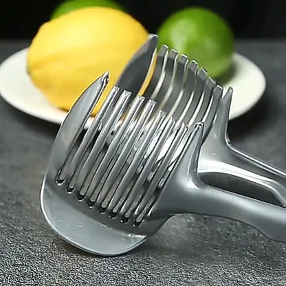 Multi-Function Stainless Steel Fruit & Vegetable Slicer – Includes Orange, Lemon, Tomato, and Onion Cutter