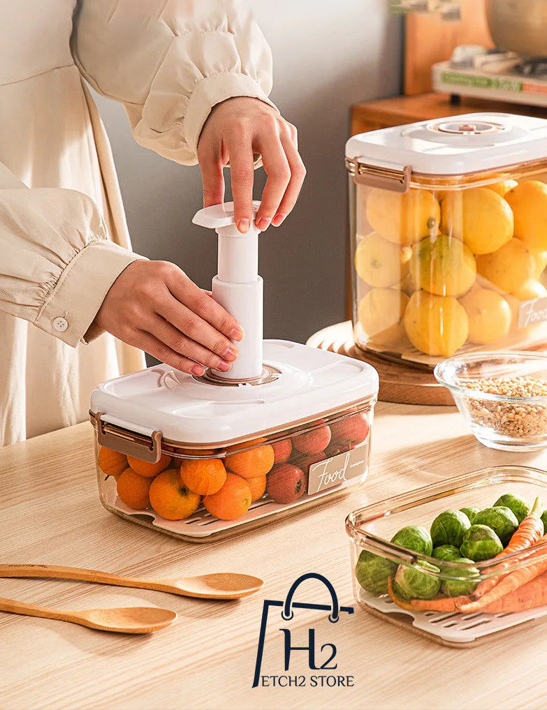 Vacuum Sealed Canister Set - Fresh-Keeping Food Storage Containers for Refrigerator and Kitchen Organizing