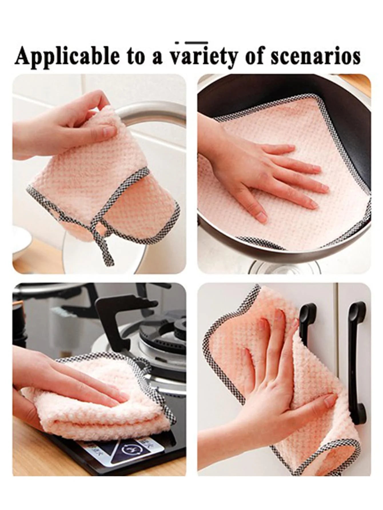 Super Absorbent Microfiber Kitchen Cloths - High-Efficiency Dish Towels for Household Cleaning