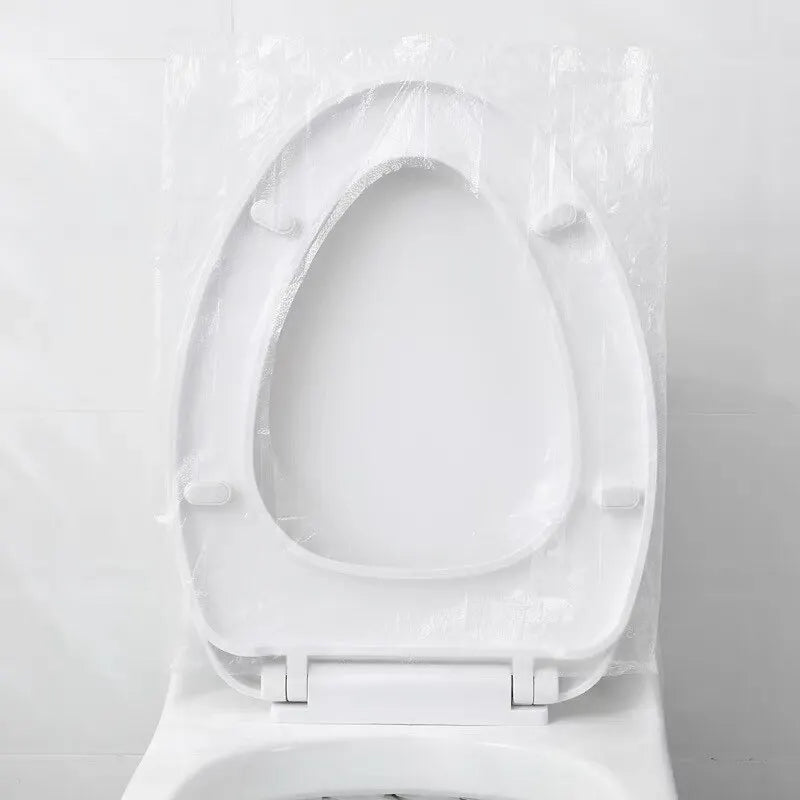 50-Pack Disposable Waterproof Toilet Seat Covers – Non-Slip, Individually Wrapped, Ideal for Travel and Hygiene Protection