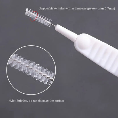 Micro Nylon Shower Cleaning Brush - 10 to 500 Pieces, Anti-Blocking Nozzle, Bathroom Cleaning Tool and Accessory