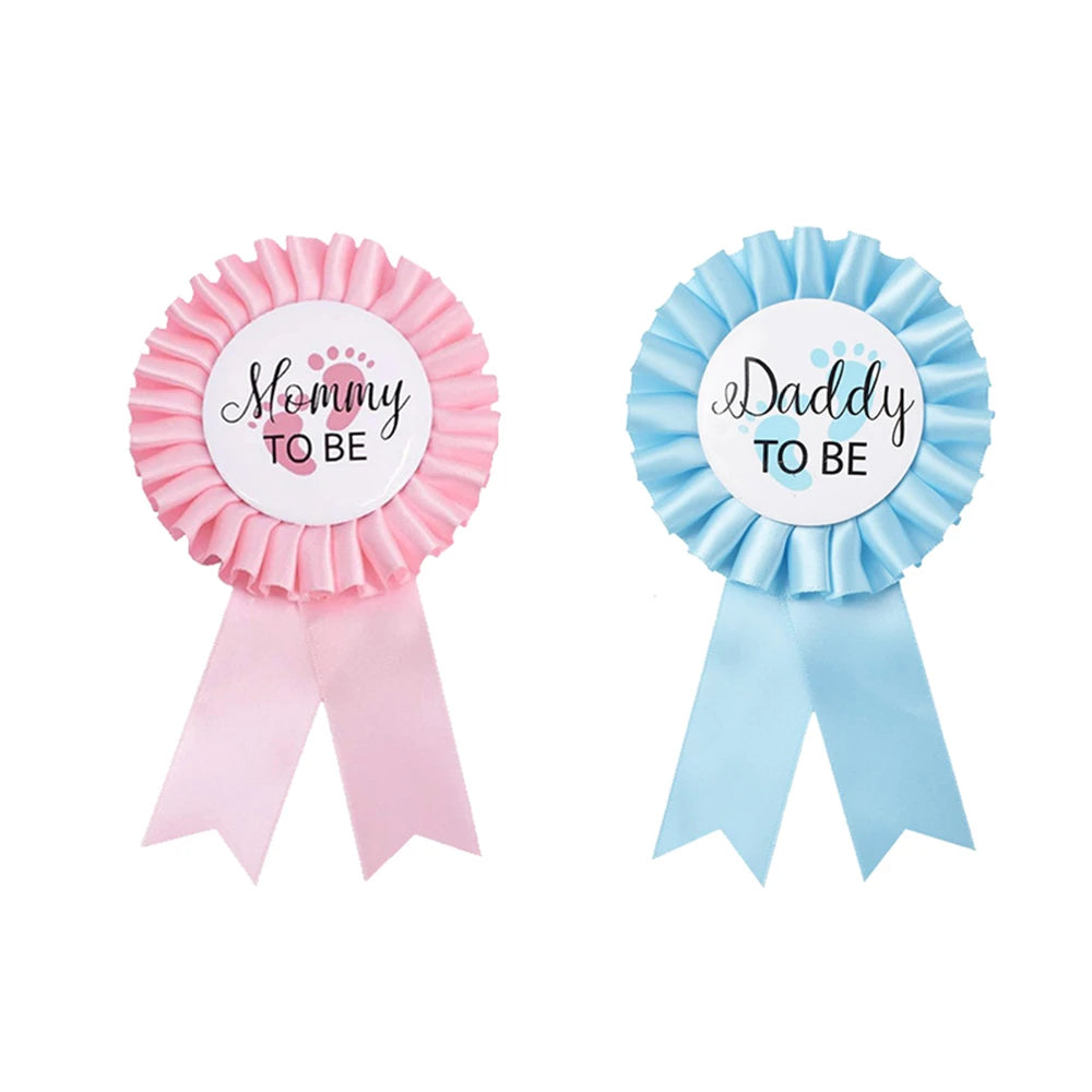 Mommy Badge & Strap Set for Baby Showers – Gender Reveal & First Birthday Party Decorations