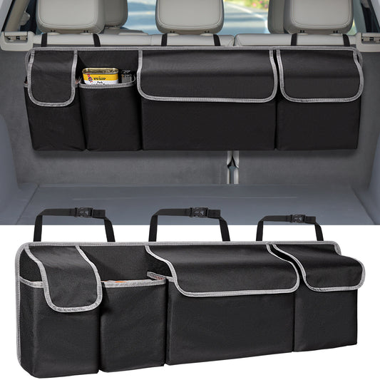 Multi-Pocket SUV Backseat Organizer - Upgraded Hanging Storage Bag for Truck and MPV with 4 Compartments, 39 x 14 Inches