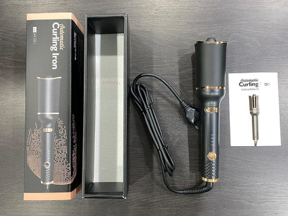 Automatic Hair Curler and Crimper: Electric Wave and Curl Tool with Integrated Ferro Ringlet Loop Technology for Effortless Wavy and Crimped Hairstyles