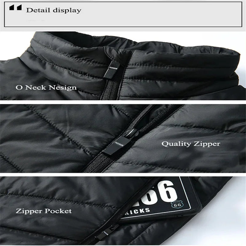 21/13/9-Zone Self-Heating Vest Jacket - Tactical Winter Coat with Heated Gloves for Men & Women