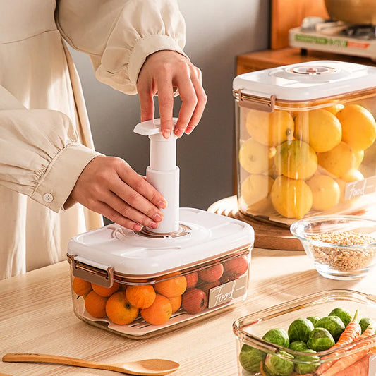 Vacuum Sealed Canister Set - Fresh-Keeping Food Storage Containers for Refrigerator and Kitchen Organizing