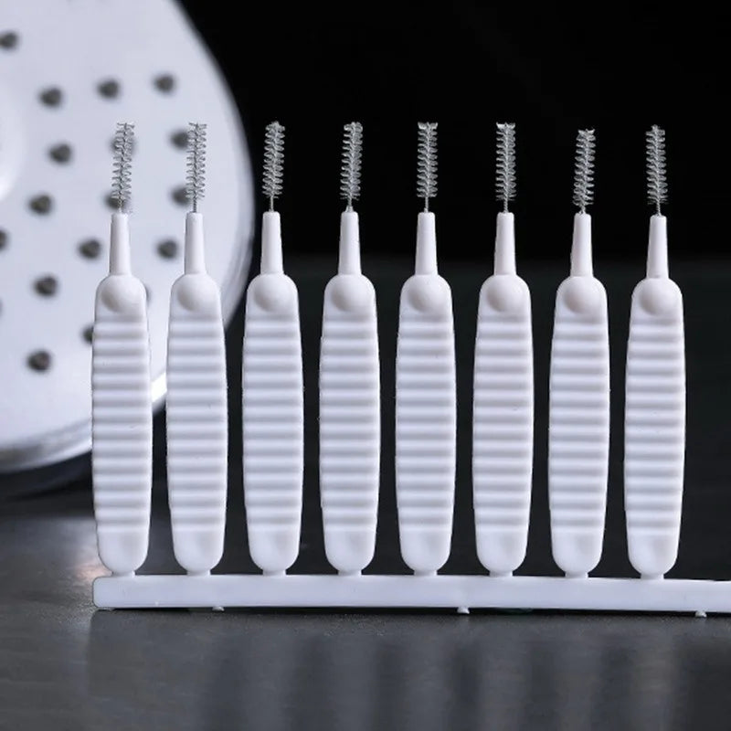 Micro Nylon Shower Cleaning Brush - 10 to 500 Pieces, Anti-Blocking Nozzle, Bathroom Cleaning Tool and Accessory