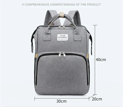 Multi-Functional Lightweight Mommy Backpack: Large Capacity Crib, Stroller, and Baby Gear Bag