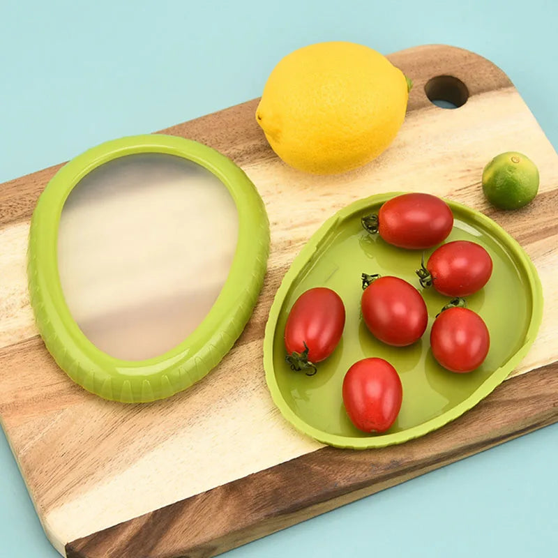 Reusable Silicone Fruit & Vegetable Storage Box with Transparent Seal for Freshness