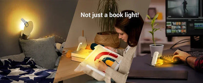 Rechargeable LED Book Light – Portable Clip-On Reading Lamp with Eye Protection, Bookmark Design, and Adjustable Brightness